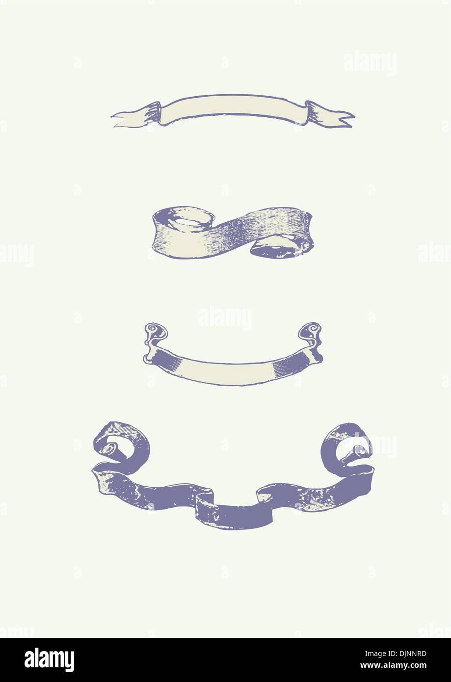 A series of vector scrolls. Vector illustration. Great uses in almost ...