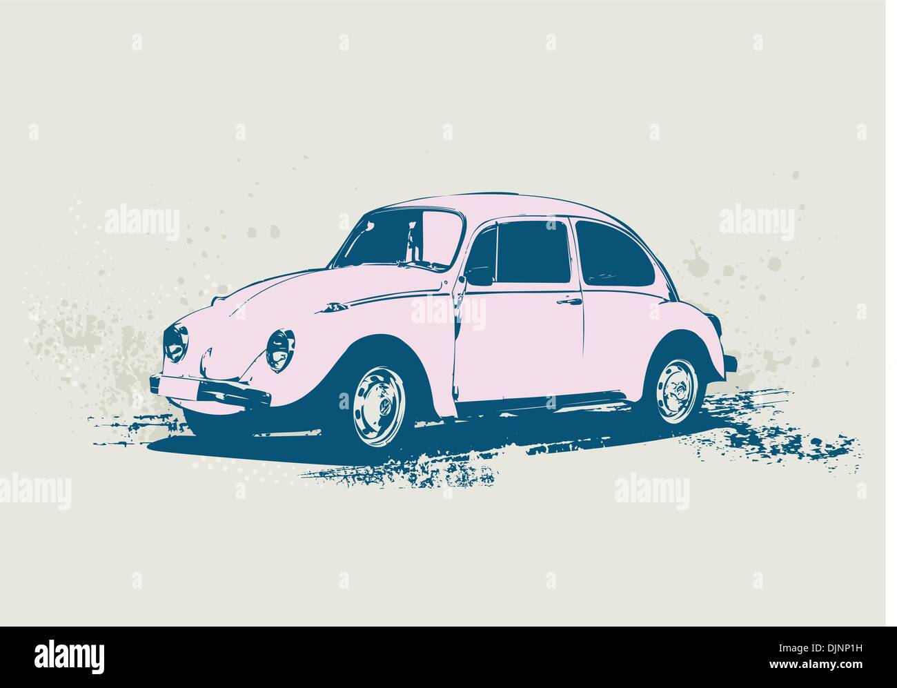 Vector Illustration Of Old Custom Volkswagen Beetle Stock Vector Image And Art Alamy