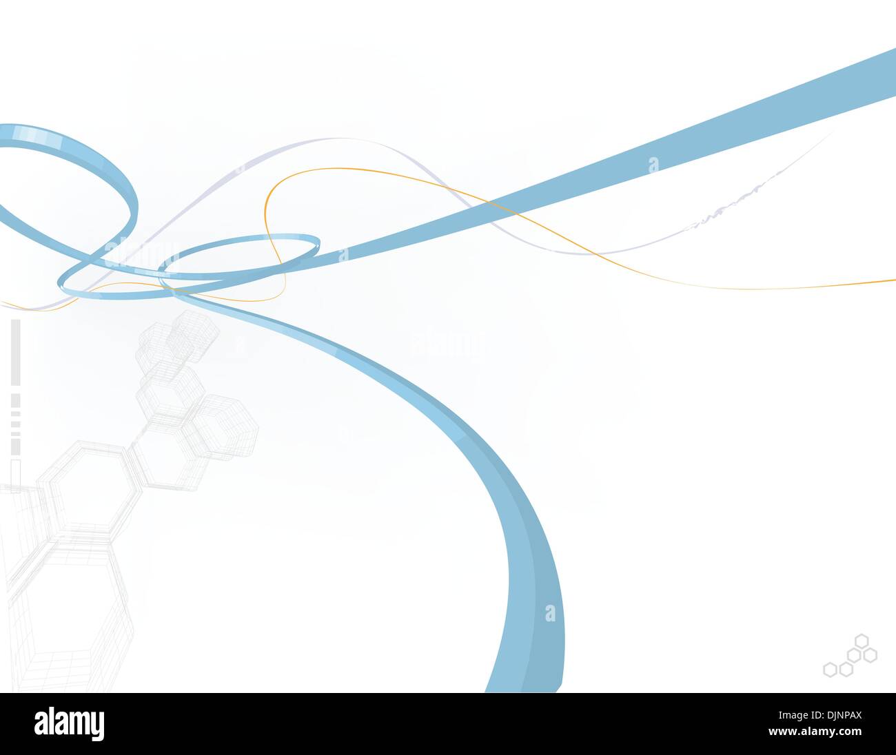 Vector illustration - abstract background made of polygonal forms and curved lines Stock Vector