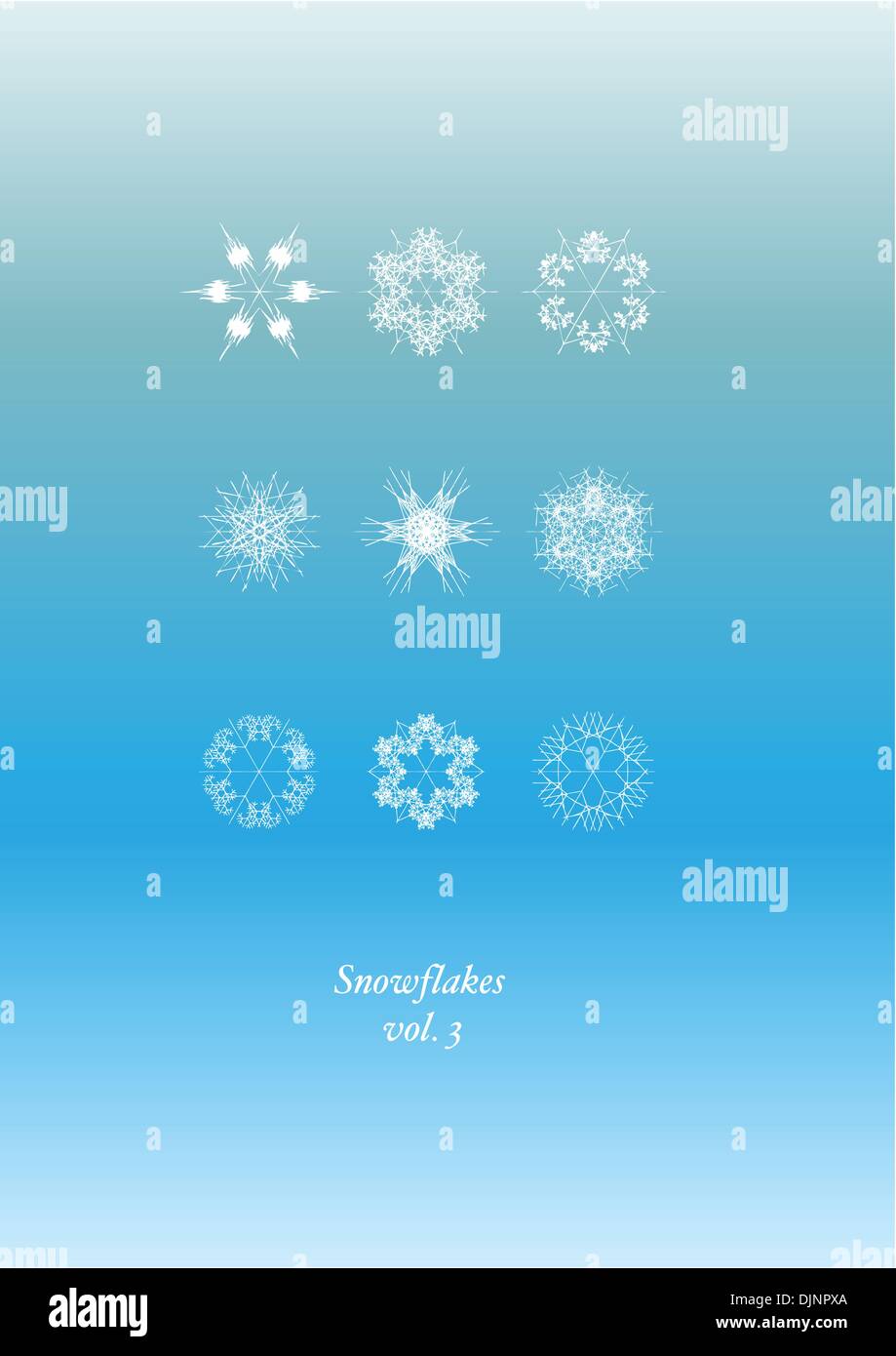 Snowflakes Icon Set Stock Vector Image & Art - Alamy