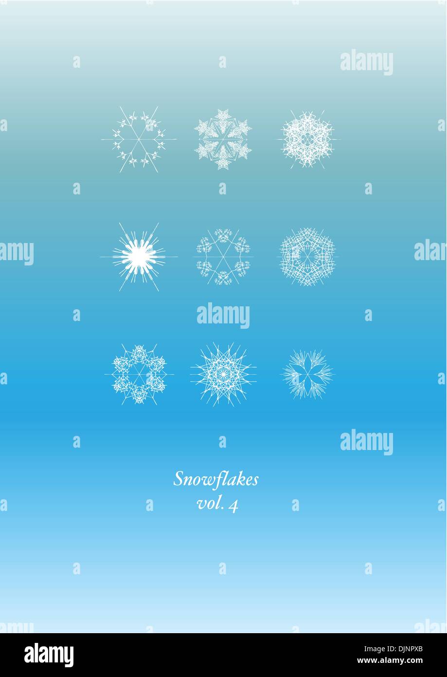 Snowflakes Icon Set Stock Vector Image & Art - Alamy
