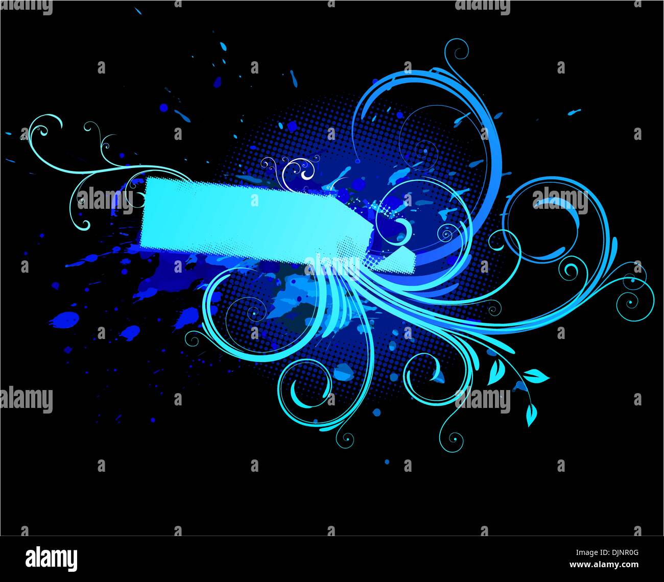 Vector illustration of Grunge Floral frame Stock Vector Image & Art - Alamy