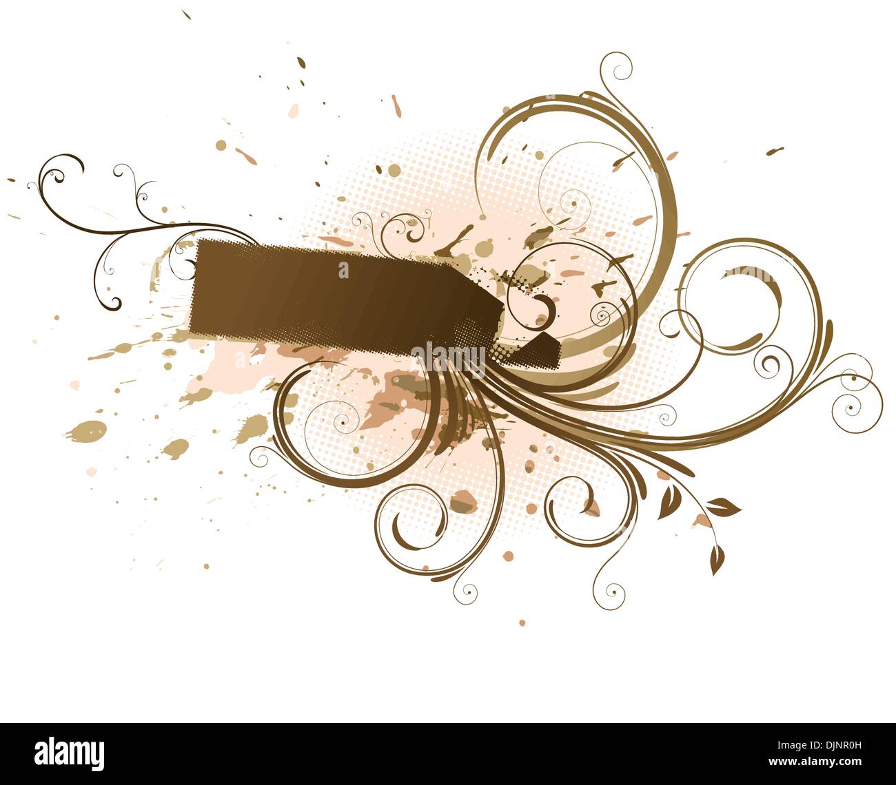 Vector illustration of Grunge Floral frame Stock Vector Image & Art - Alamy