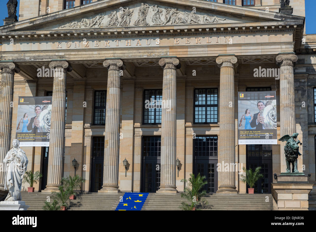 Konzerthaus Berlin was completed in 1821 and is located in Gendarmenmarkt, in the heart of Berlin Germany. Stock Photo
