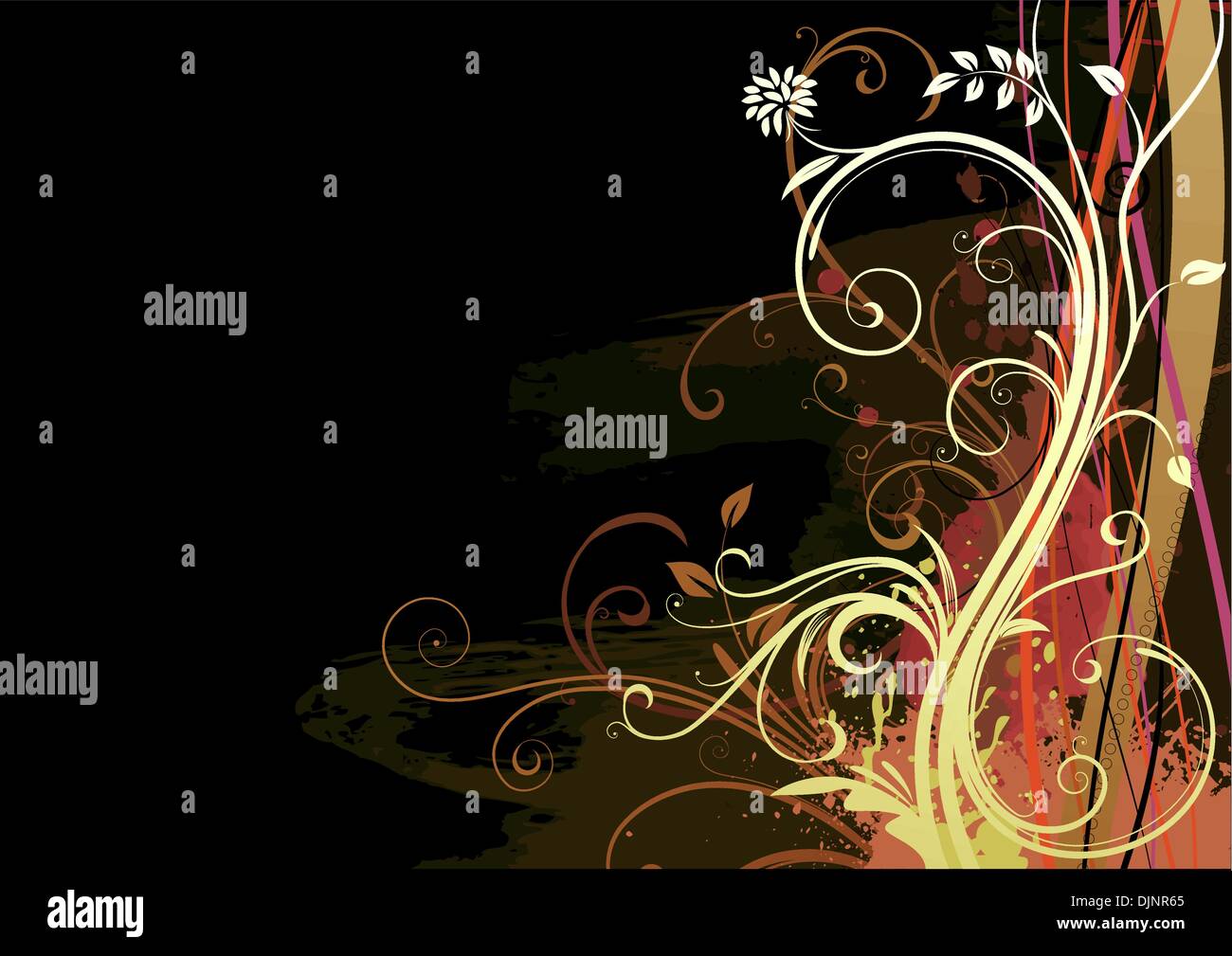 Vector illustration of Grunge Floral Background Stock Vector Image ...