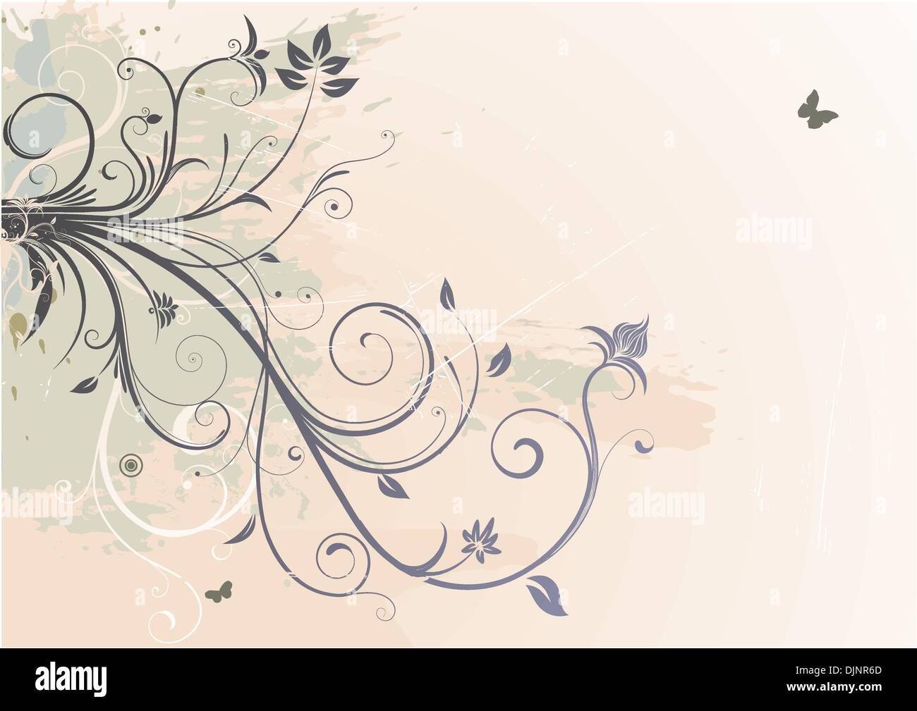 Vector illustration of Grunge Floral Background Stock Vector Image ...