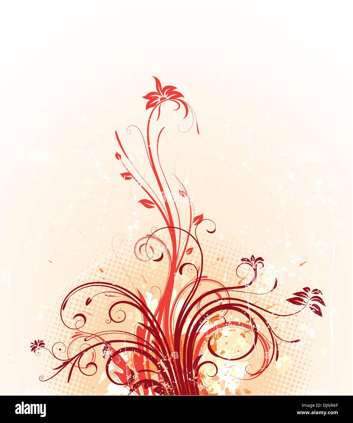 Vector illustration of Grunge Floral Background Stock Vector Image ...