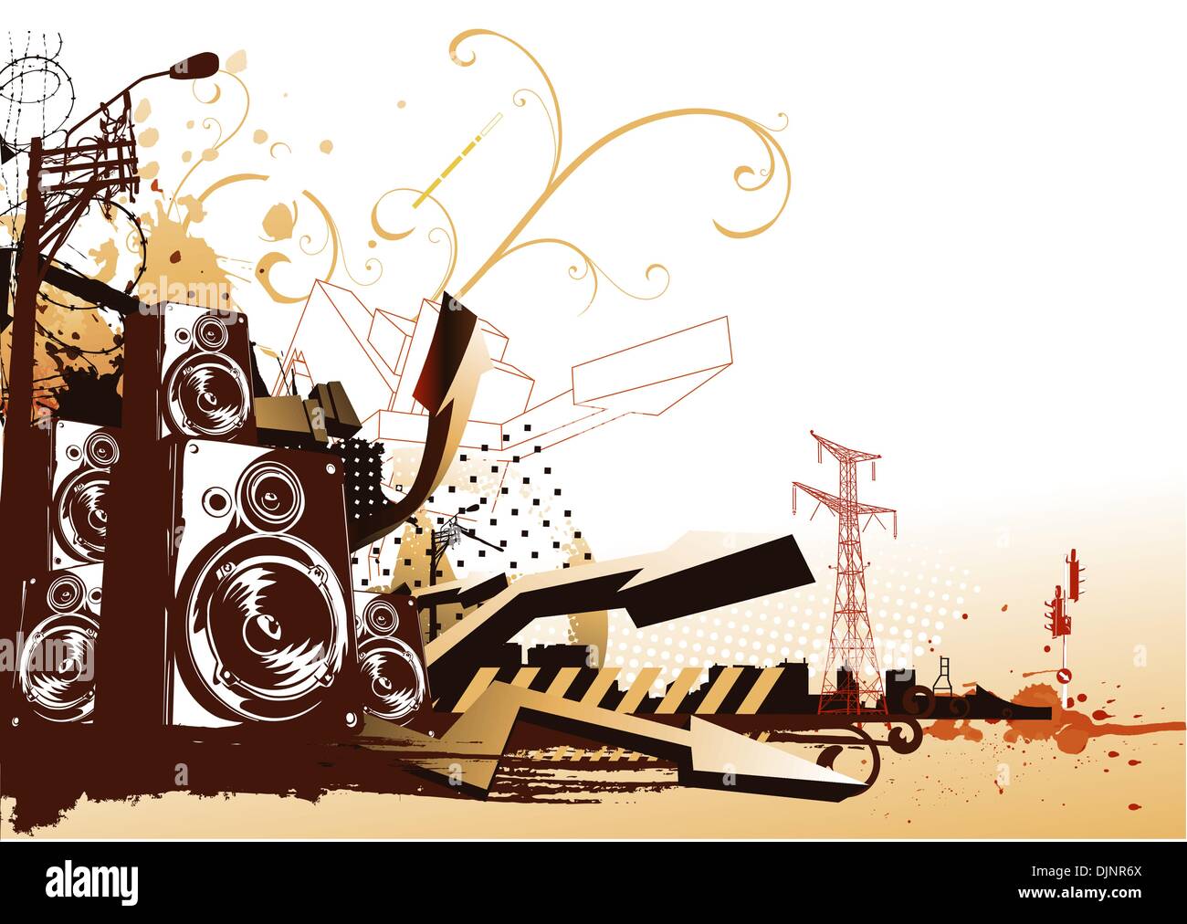 Vector illustration of style urban background Stock Vector Image & Art ...