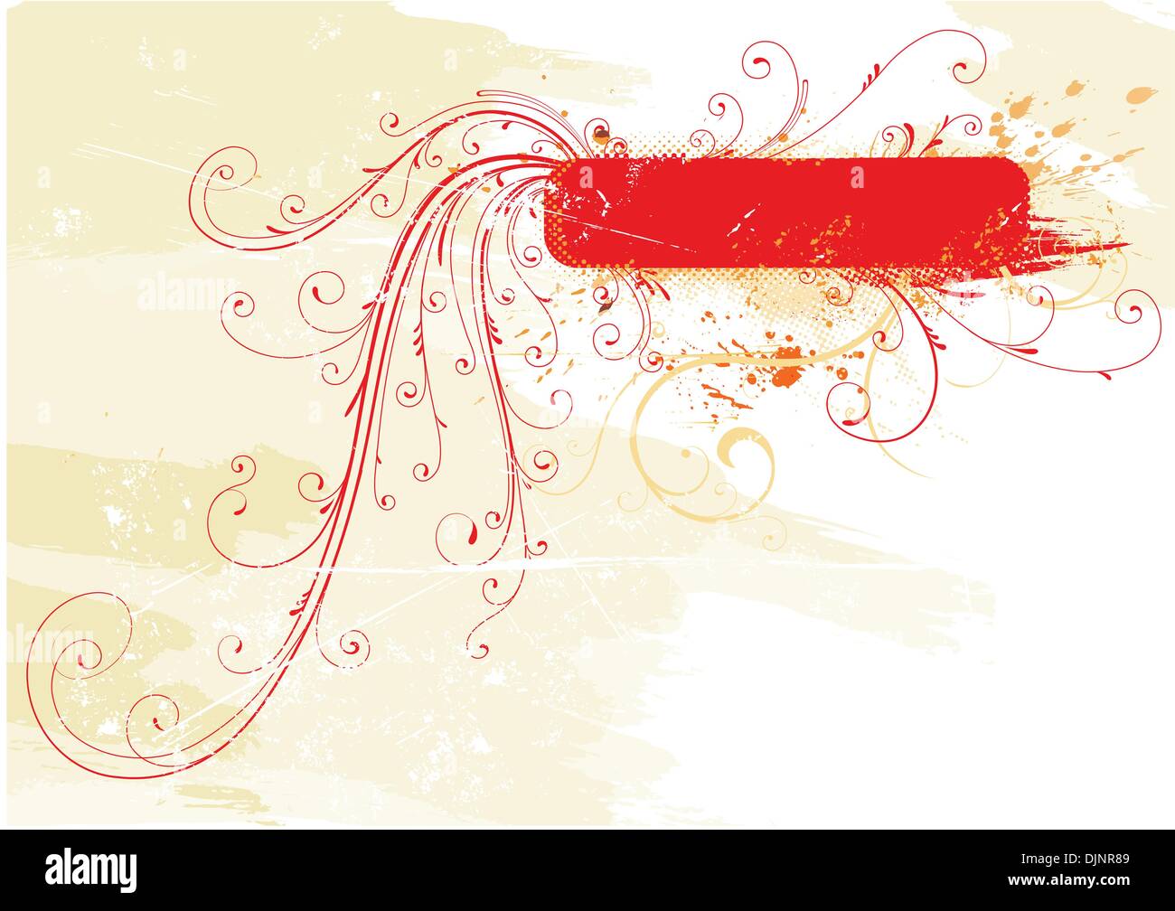 Vector illustration of Grunge Floral frame Stock Vector Image & Art - Alamy