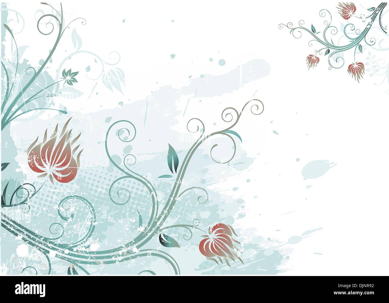 Vector illustration of Grunge Floral Background Stock Vector Image ...