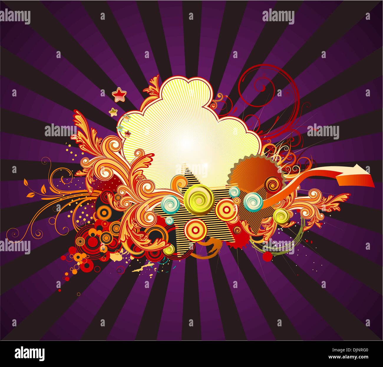 Vector Illustration Of Styled Decorative Urban Background Stock Vector