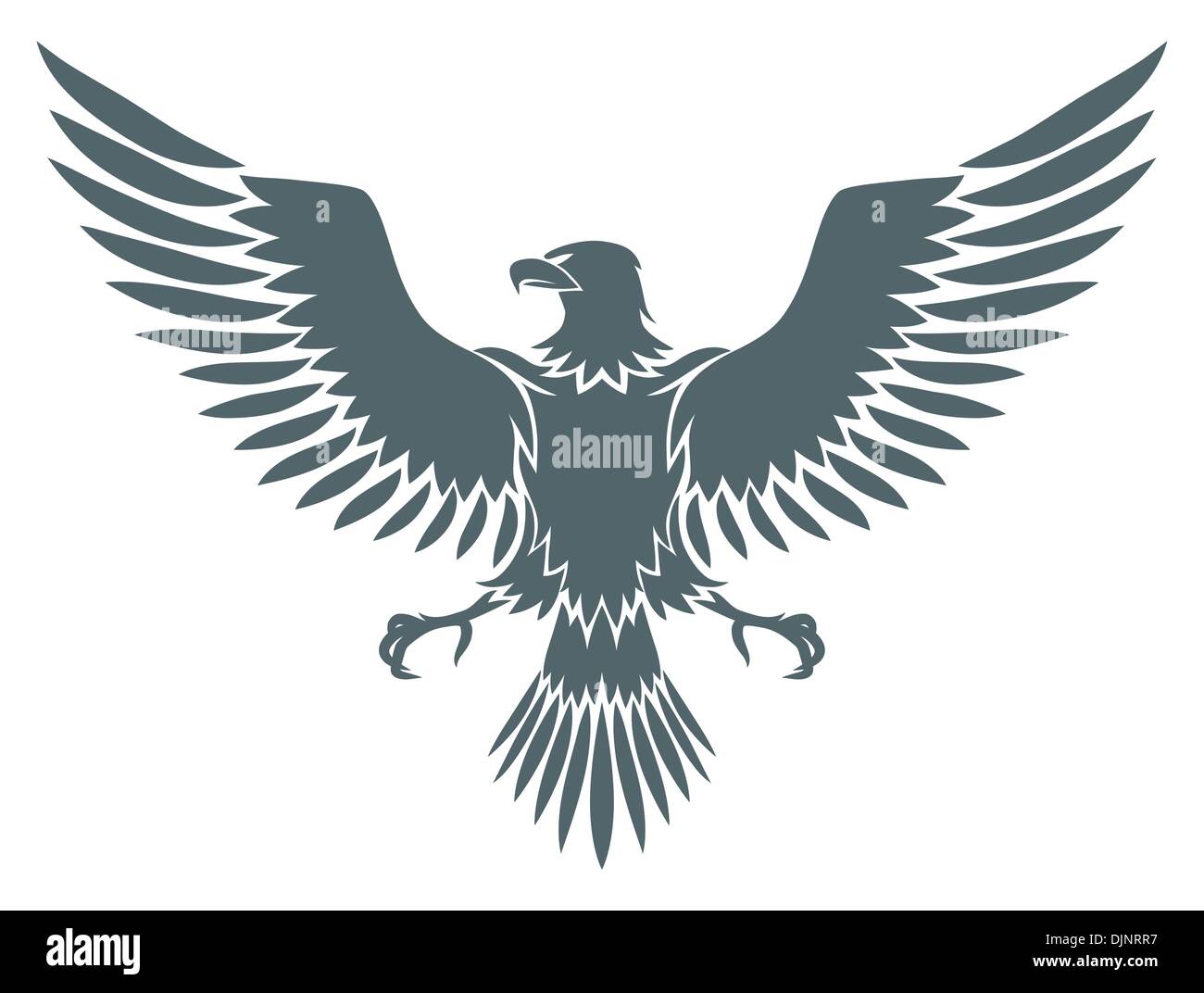 Vector illustration of coatofarms bird Medieval Eagle of my own