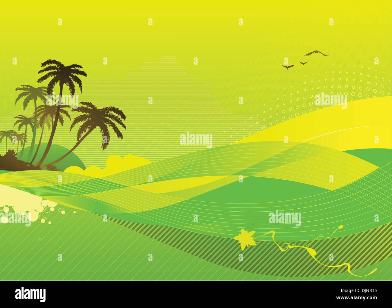 Palm tree vector background Stock Vector