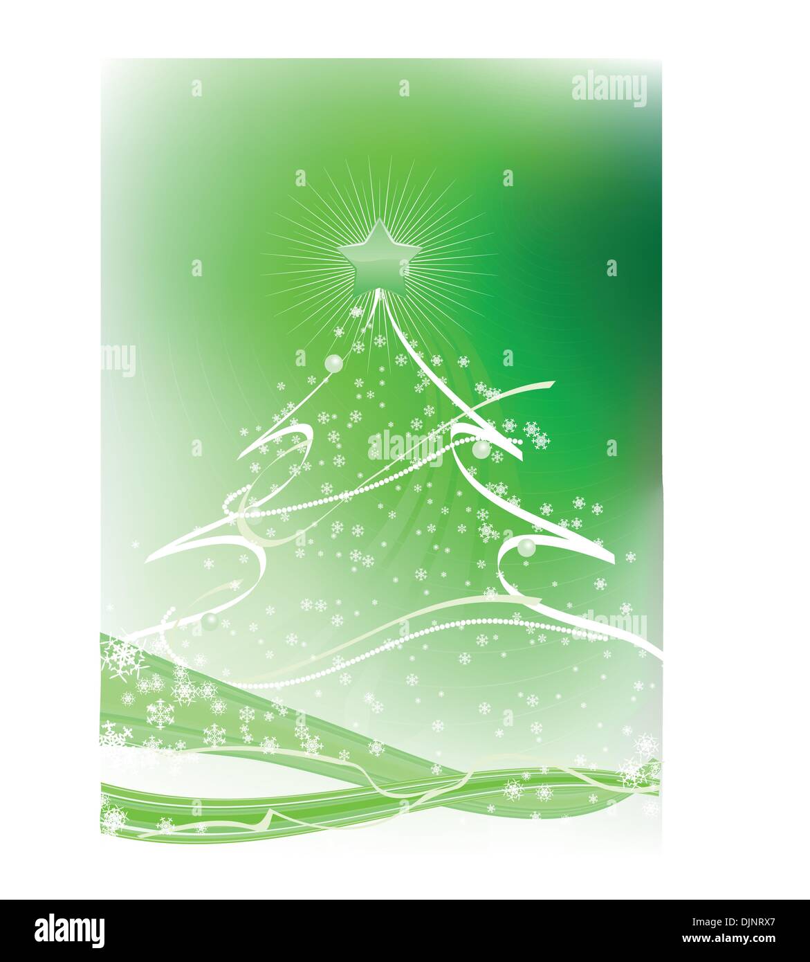 Abstract Christmas tree on the red background. Vector illustration ...