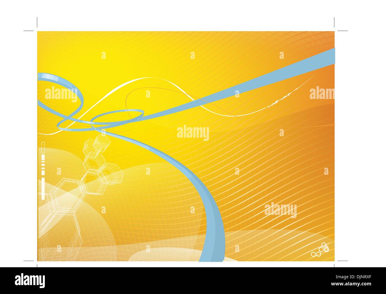Vector illustration - abstract background made of polygonal forms and curved lines Stock Vector