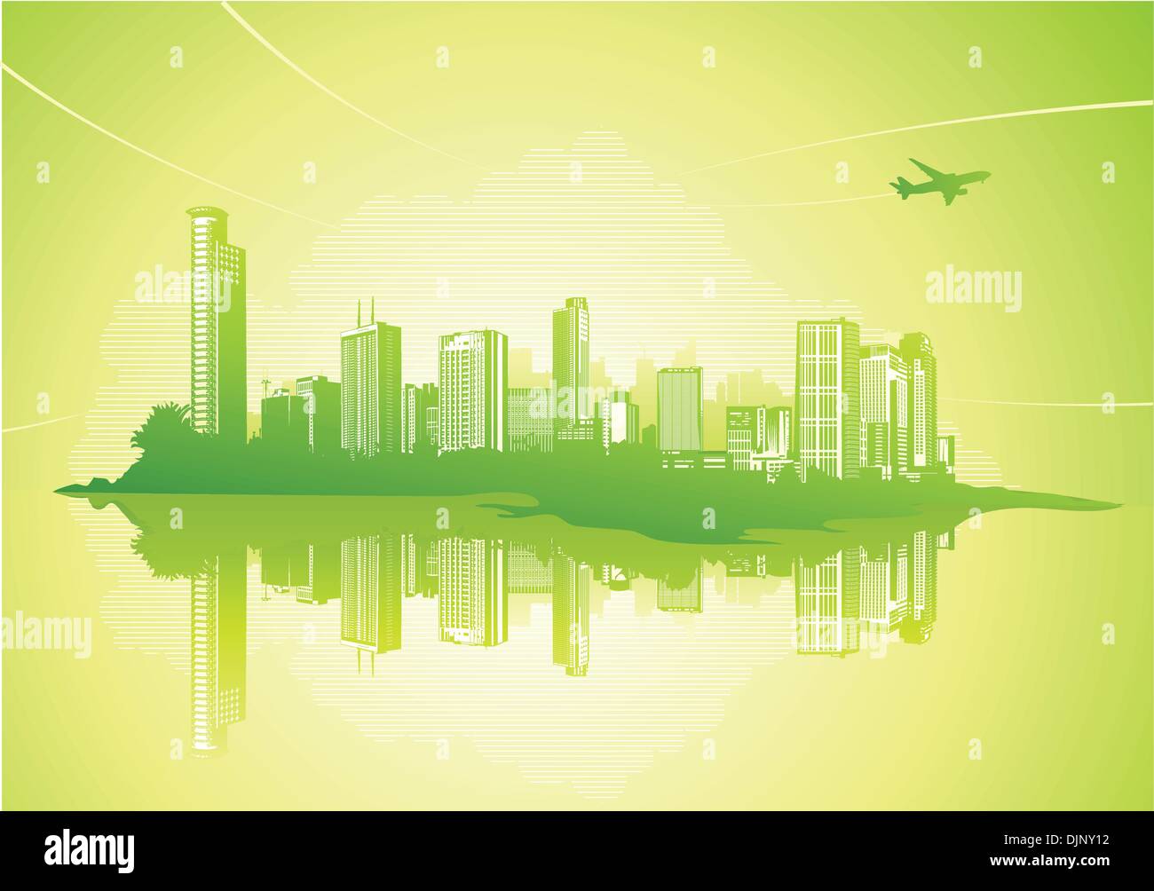 Big City - Grunge styled urban background. Stock Vector