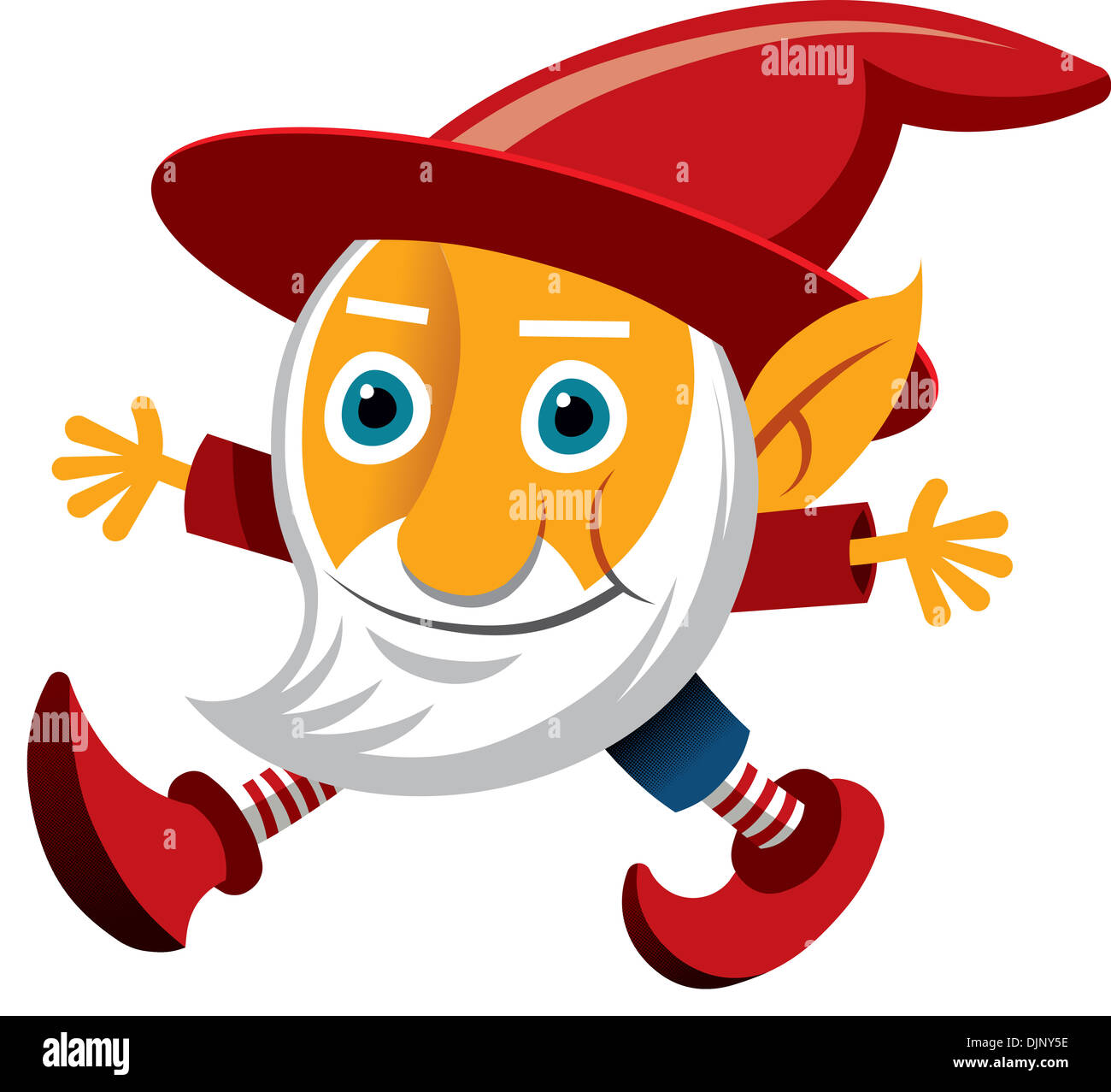 A bearded elf with a red hat Stock Photo Alamy