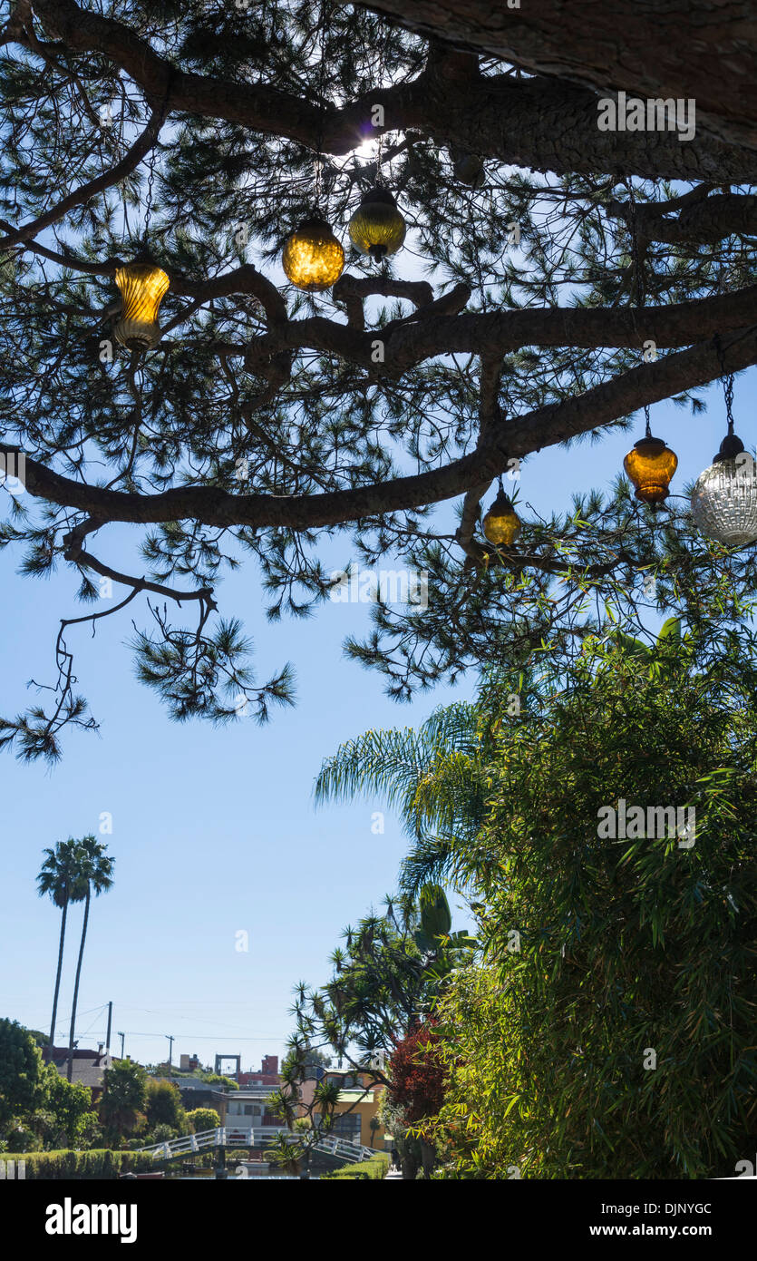 lanterns hanging from tree Stock Photo - Alamy