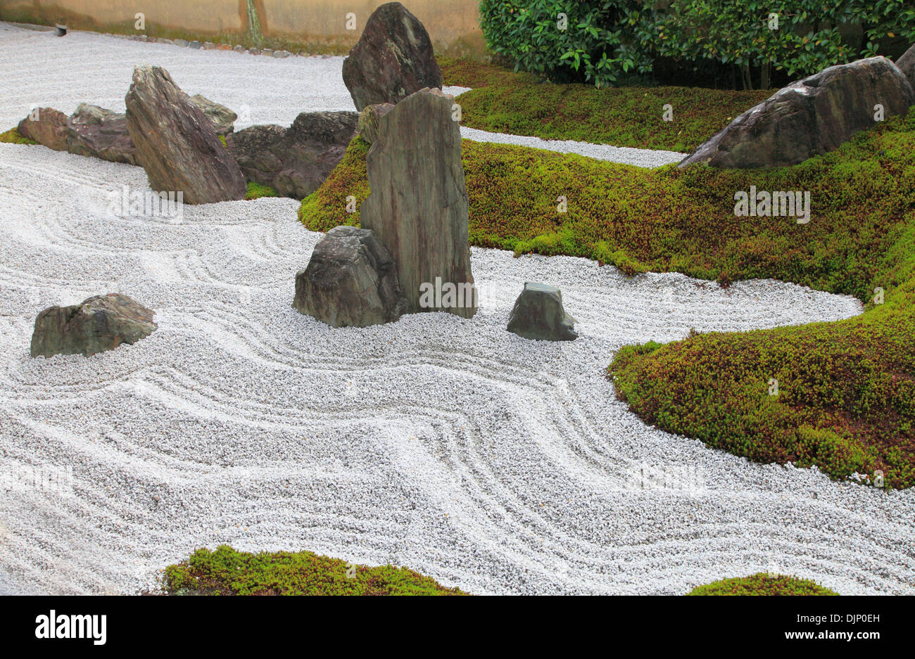 Japan, Kyoto, Daitokuji Temple, Zuiho-in, Garden of Solitary Sitting, Stock Photo