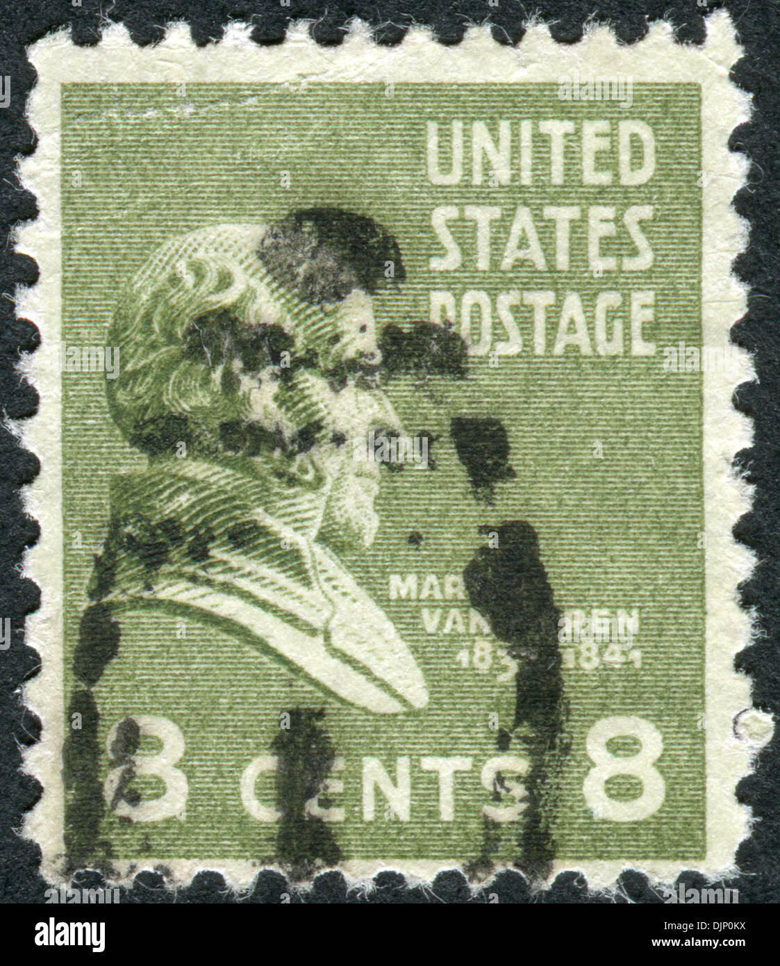 USA - CIRCA 1938: Postage stamps printed in USA, shows 8th President of the United States, Martin Van Buren, circa 1938 Stock Photo