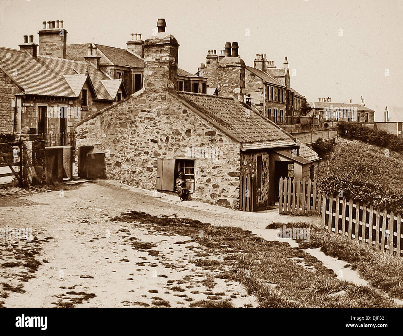 Edinburgh St. Leonards Bank Jeanie Deans Cottage Victorian Stock