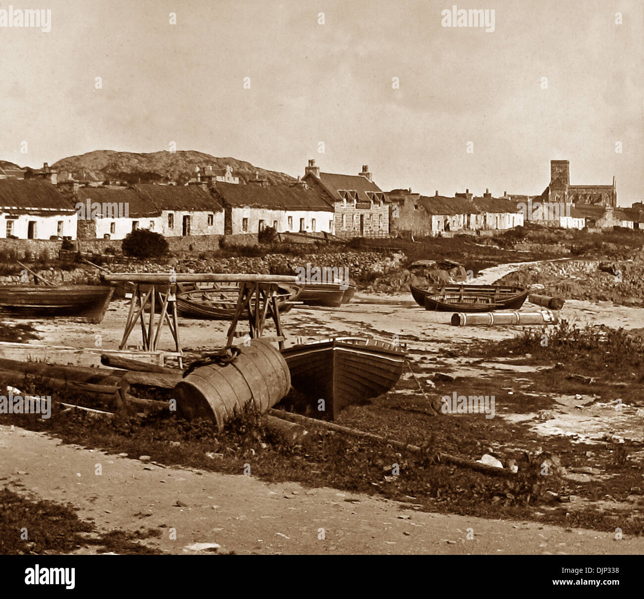 Iona Village Victorian period Stock Photo
