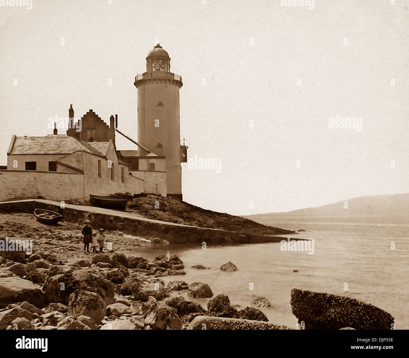 Gourock Cloch Lighthouse Victorian period Stock Photo Alamy