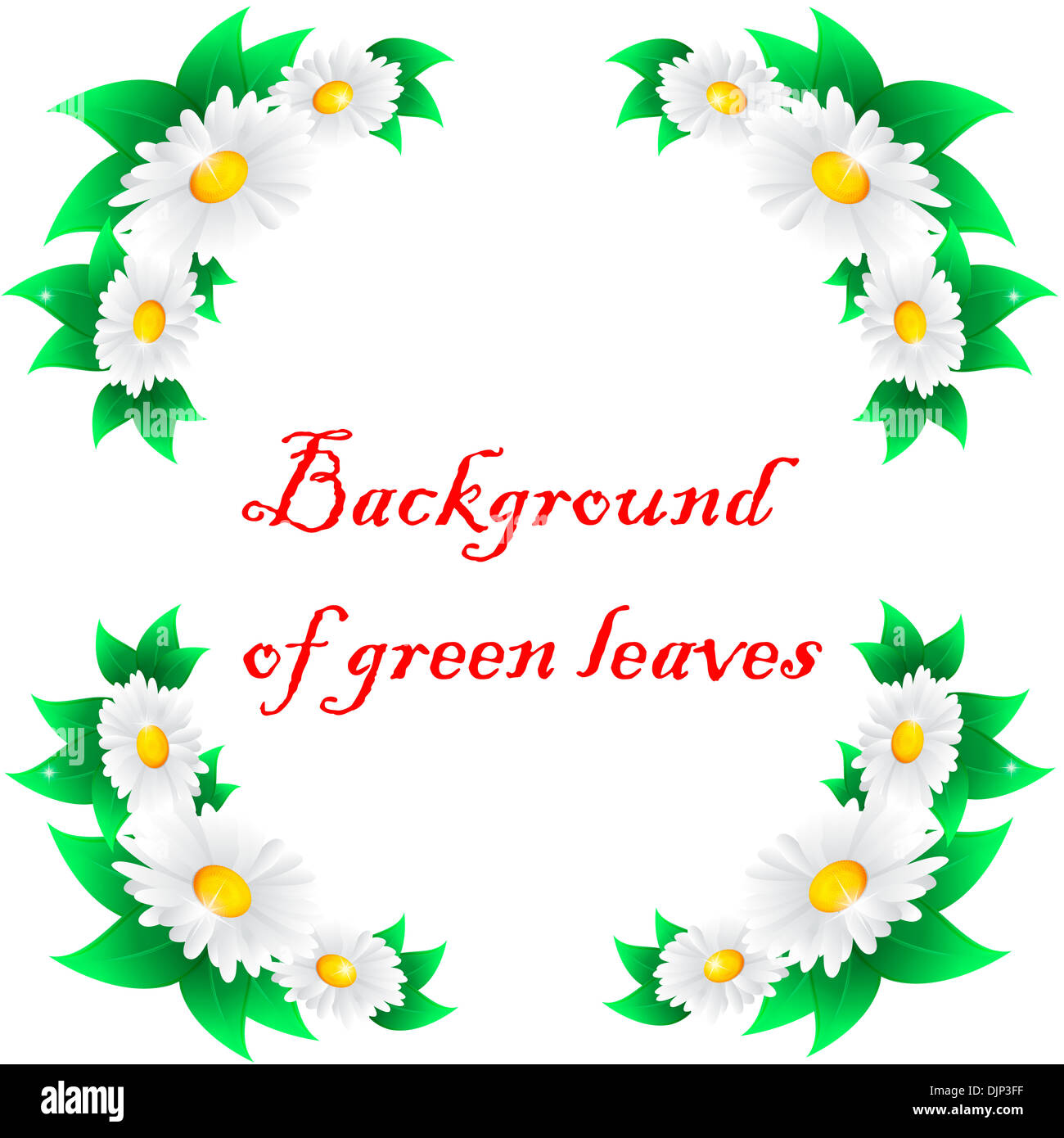 Vector illustration of Green leaf Stock Photo - Alamy