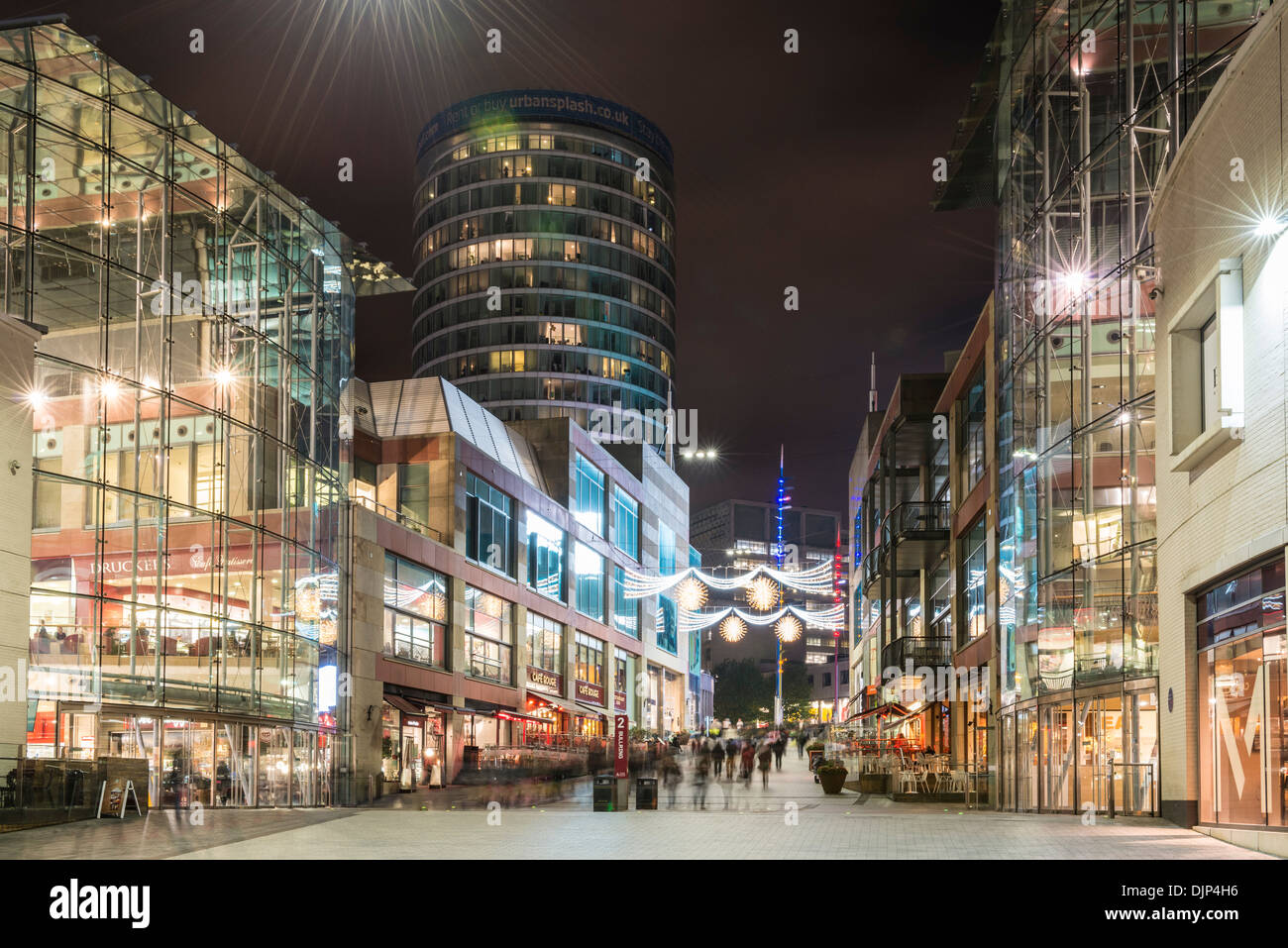 Christmas lights at the Bullring Shopping Centre, Birmingham, England