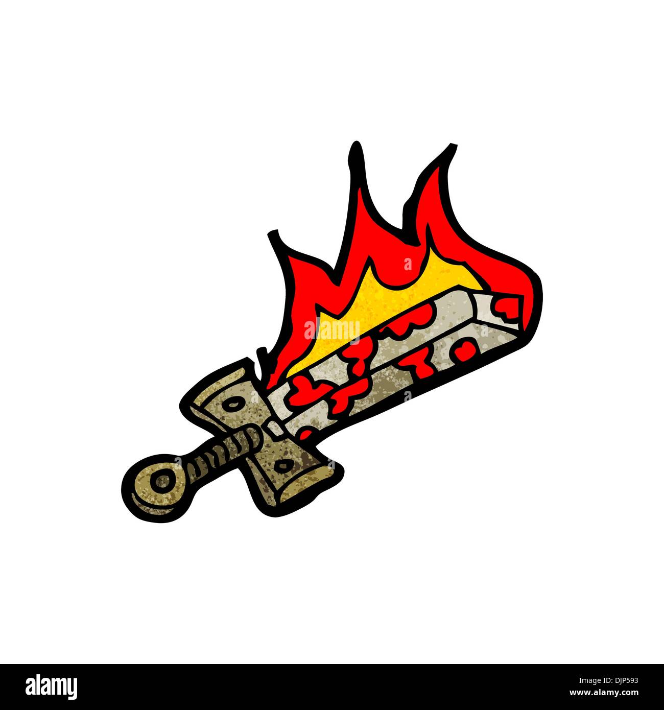 Cartoon flaming sword Cut Out Stock Images & Pictures - Alamy