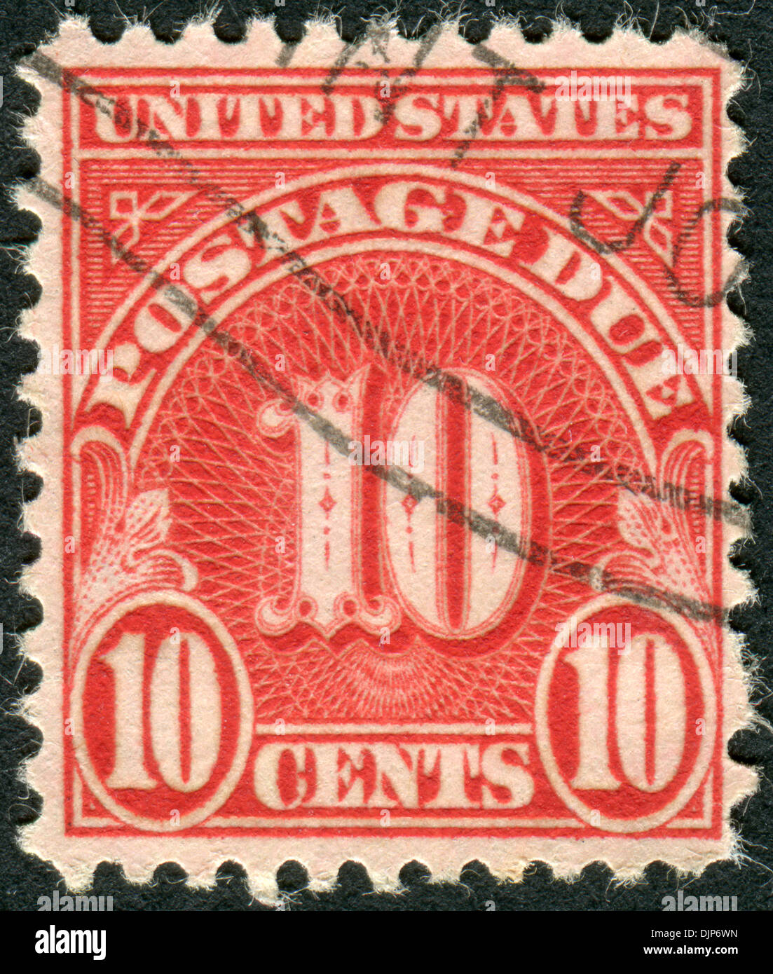 USA CIRCA 1930 A postage stamp printed in USA, shows the number 10