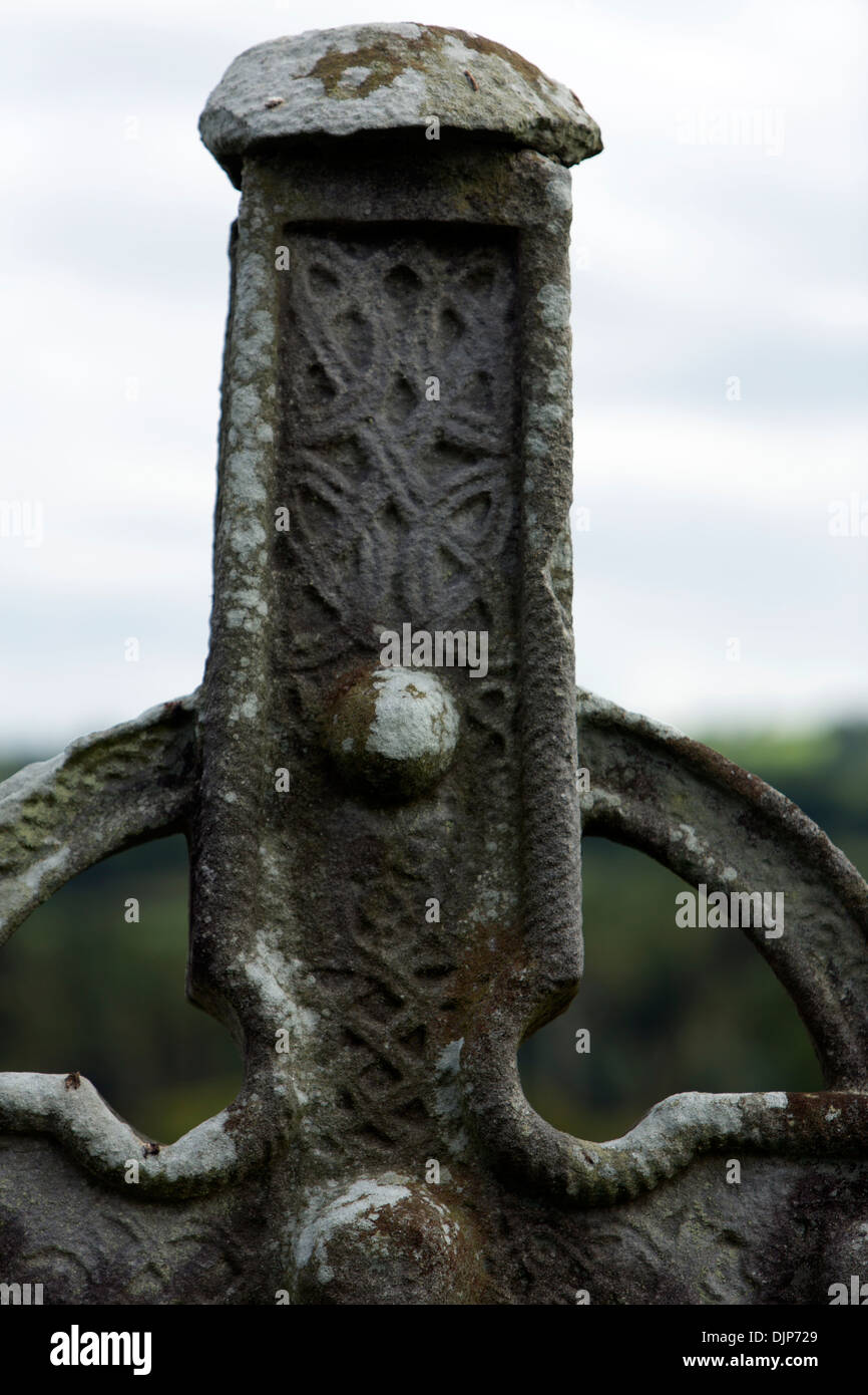 Ahenny high crosses. Found at the monastic site of Kilclispeen. Co Tipperary, Ireland Stock Photo