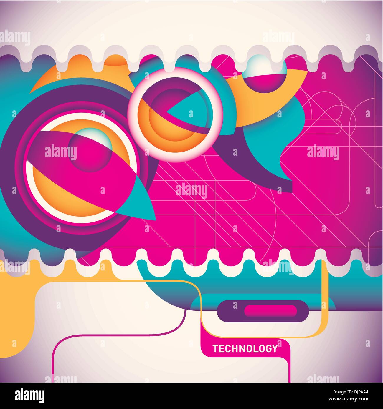Abstract technology poster Stock Vector
