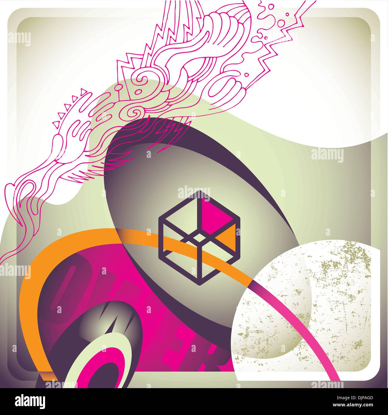 Artistic conceptual abstraction in color Stock Vector