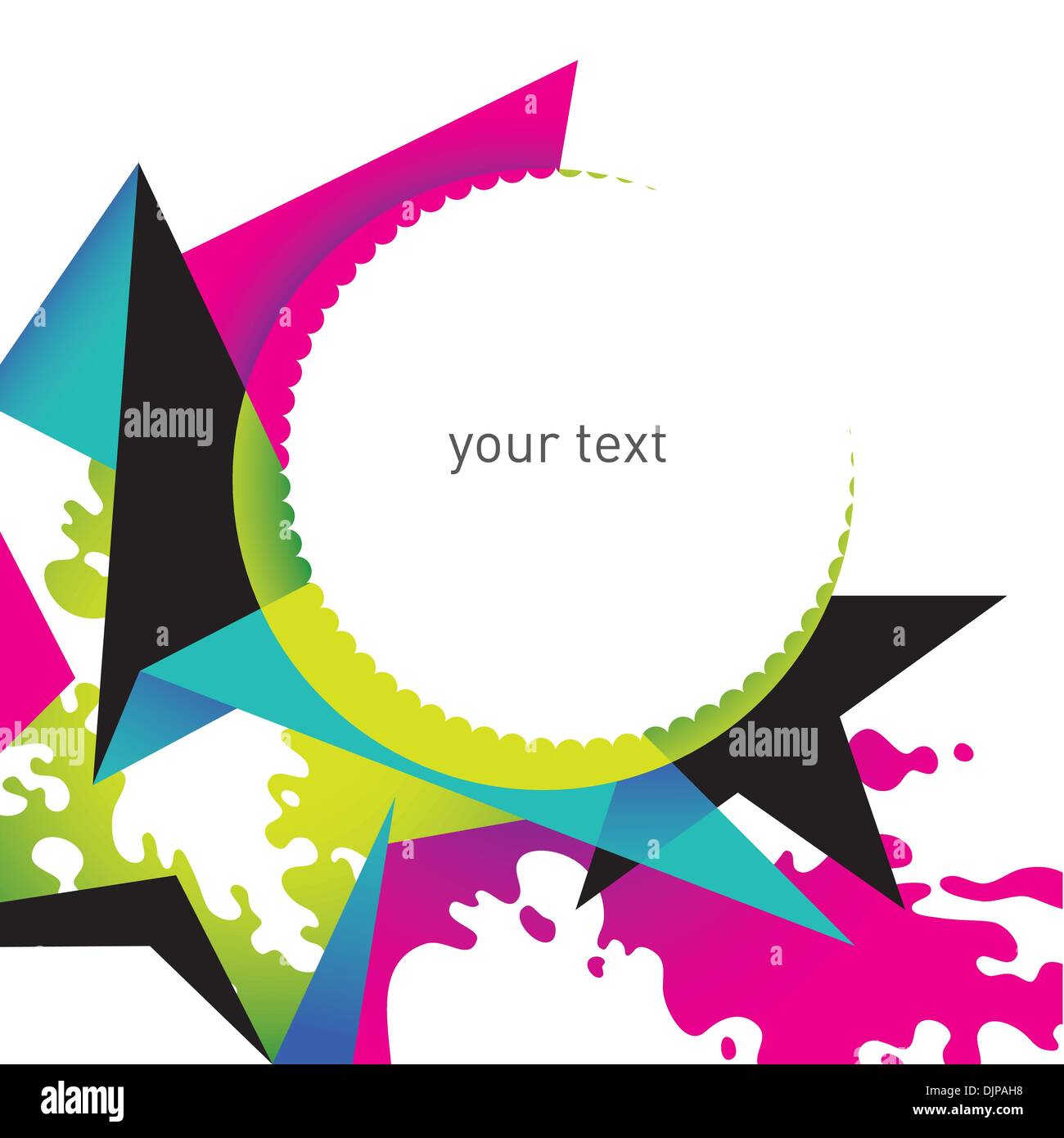 Artistic modish background with designed shapes Stock Vector