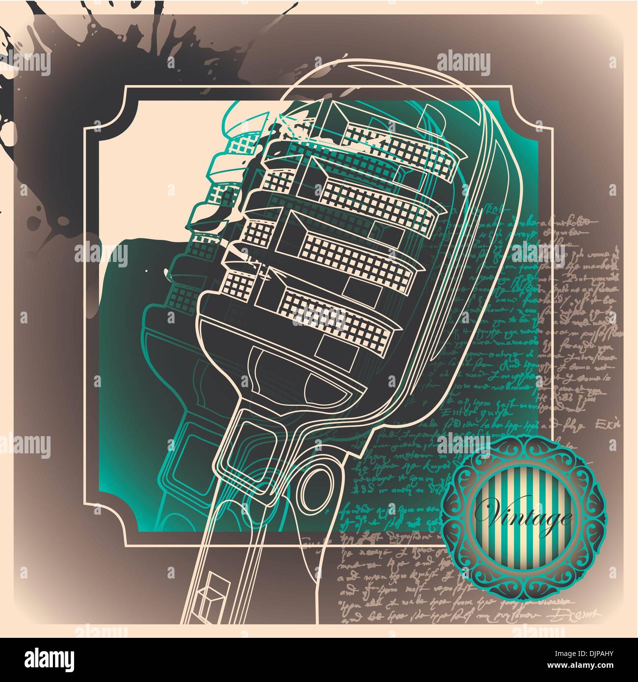 Artistic vintage illustration Stock Vector