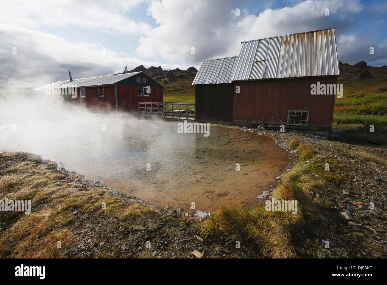 Serpentine Hot Springs With Bath House And Cabin, Bering Land Bridge ...