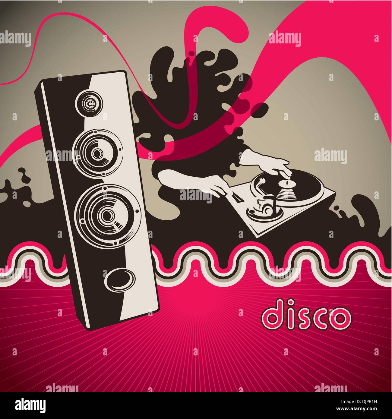 Conceptual party banner with abstraction Stock Vector