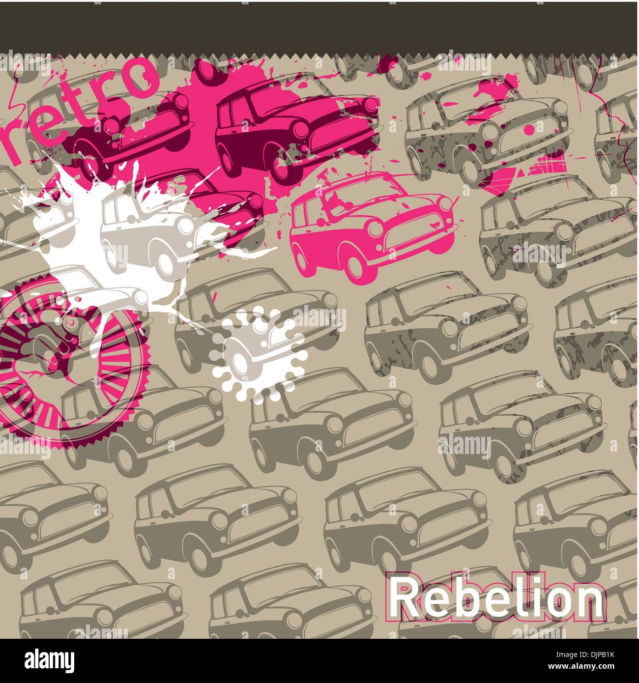 Conceptual retro designed wallpaper Stock Vector
