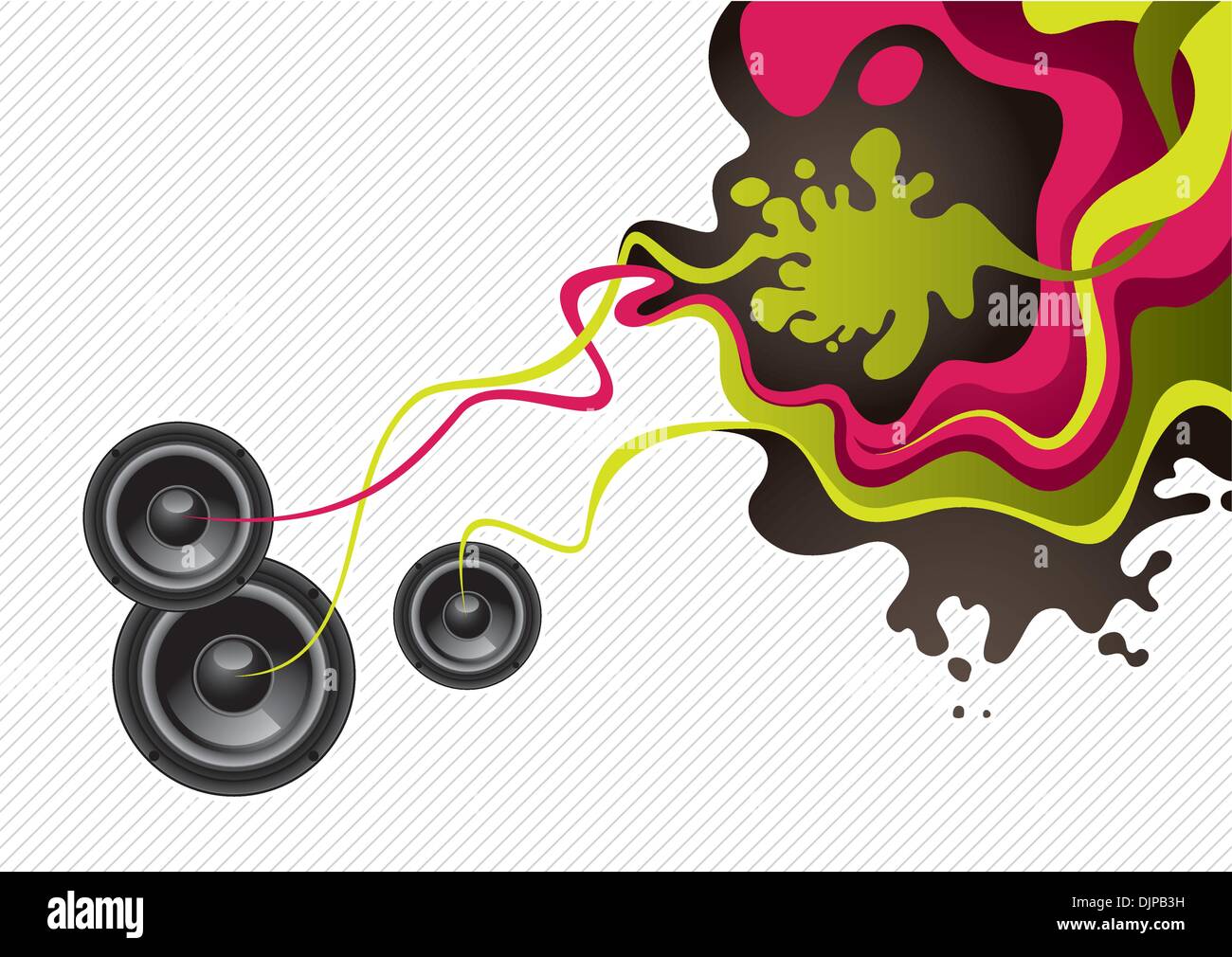 Designed artistic modern banner with speakers Stock Vector