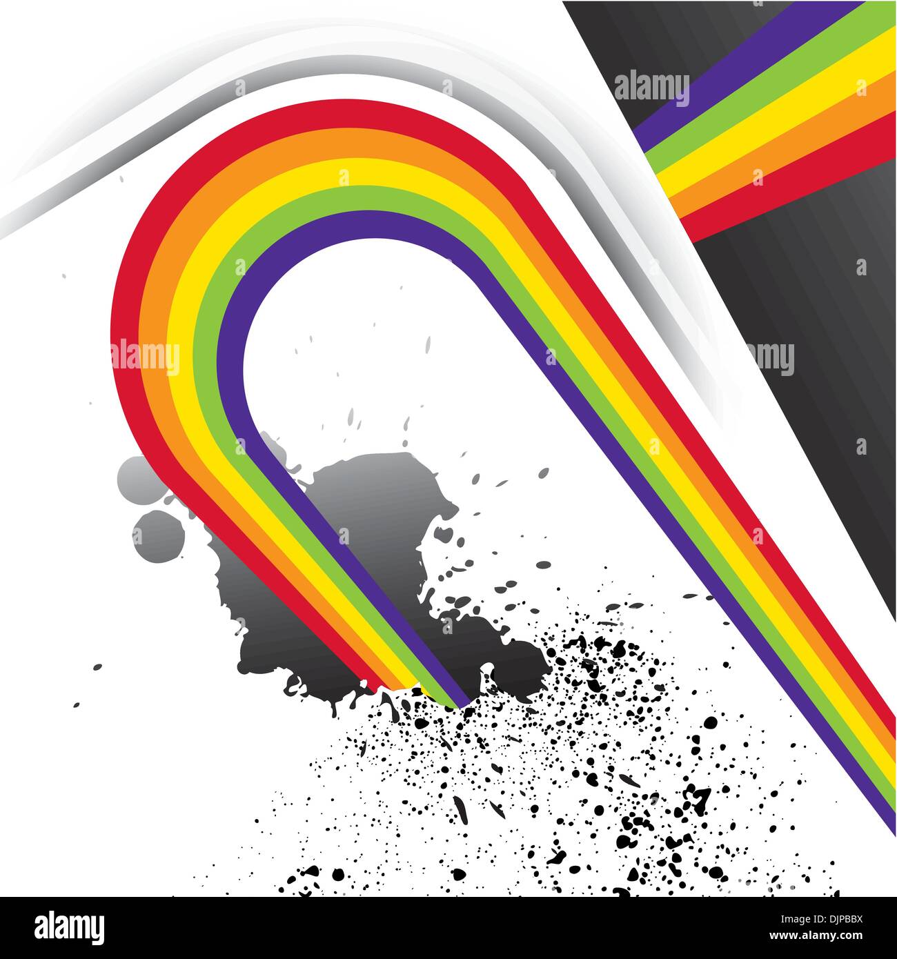 Designed conceptual background with rainbow Stock Vector