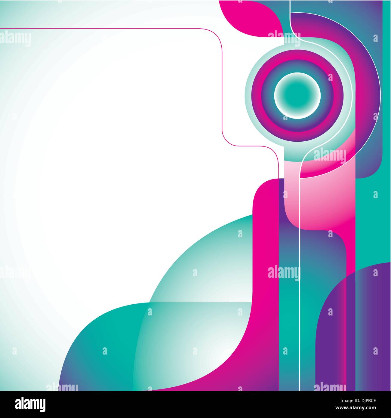 Designed futuristic abstraction in color Stock Vector