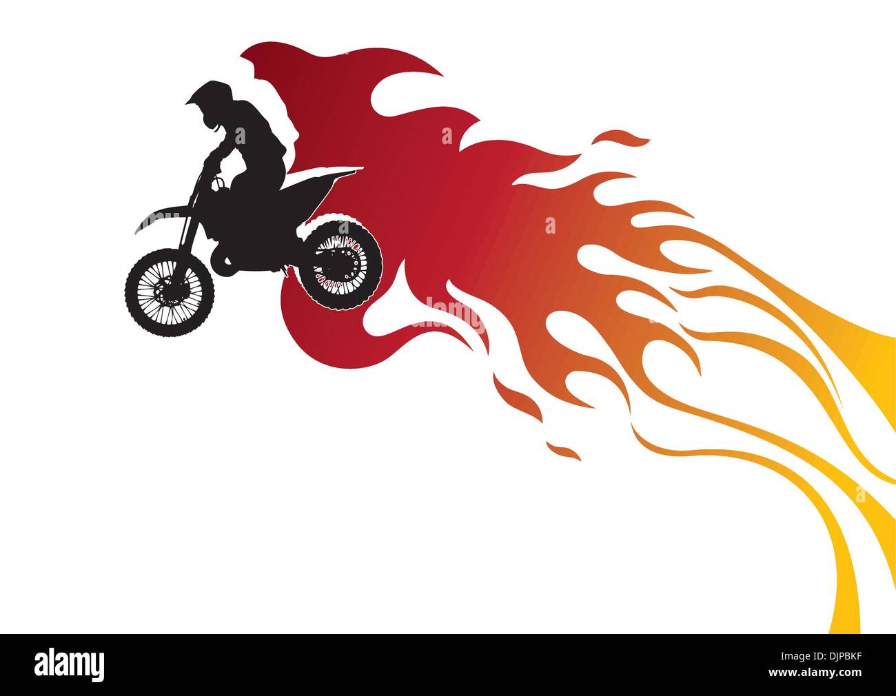 Extreme motor cycling stylized banner Stock Vector