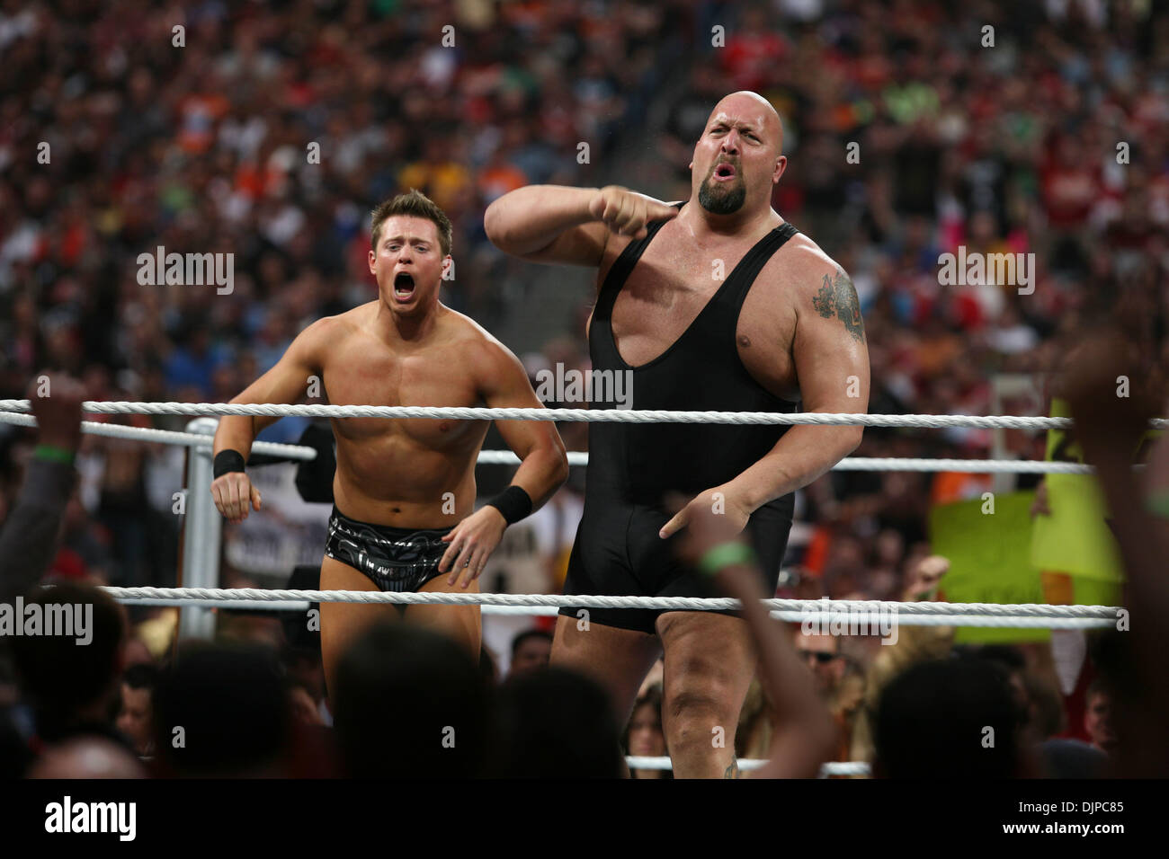 Mar 28, 2010 - Phoenix, Arizona, USA - (L) THE MIZ, and (R) BIG SHOW during WWE  Wrestlemania 26. (Credit Image: © Matt Roberts/ZUMA Press Stock Photo -  Alamy