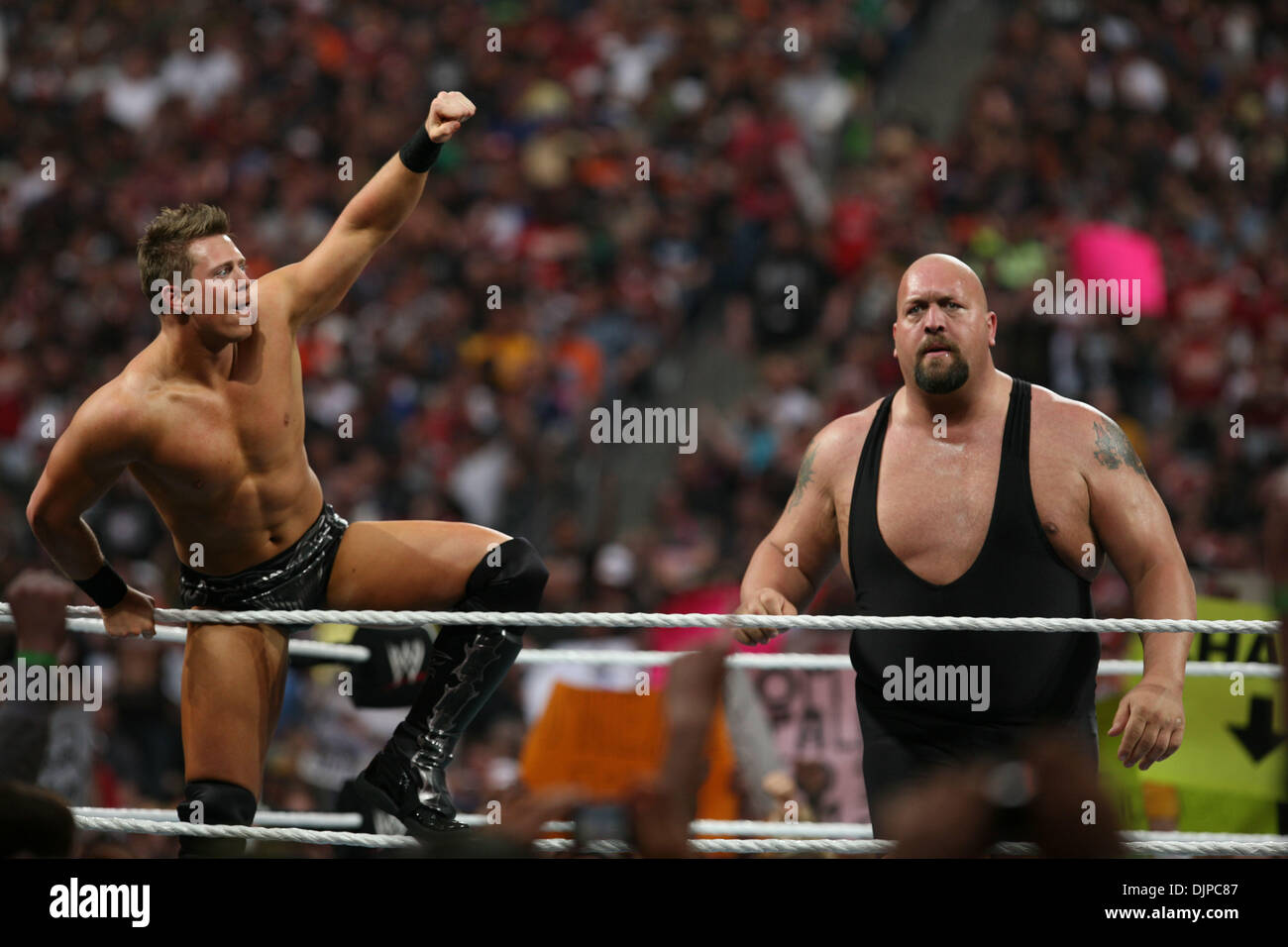 Mar 28, 2010 - Phoenix, Arizona, USA - (L) THE MIZ, and (R) BIG SHOW during WWE  Wrestlemania 26. (Credit Image: © Matt Roberts/ZUMA Press Stock Photo -  Alamy