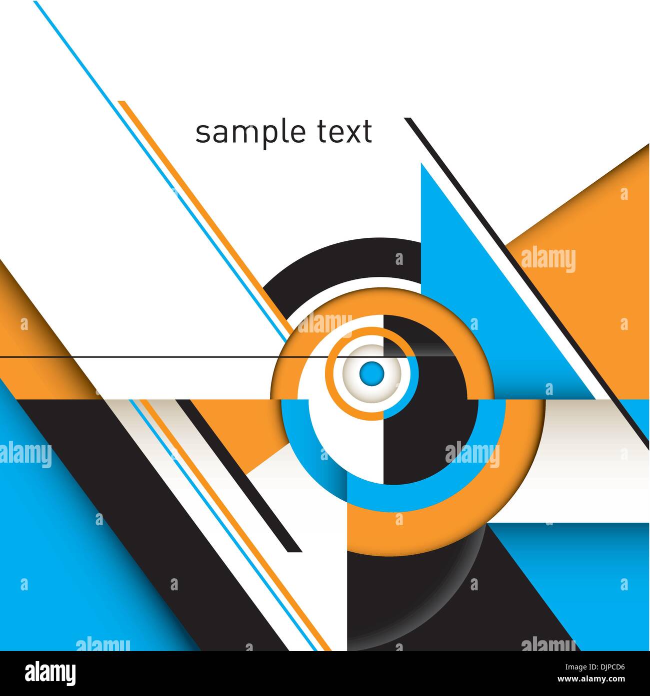 Illustrated layout with designed colorful abstraction Stock Vector