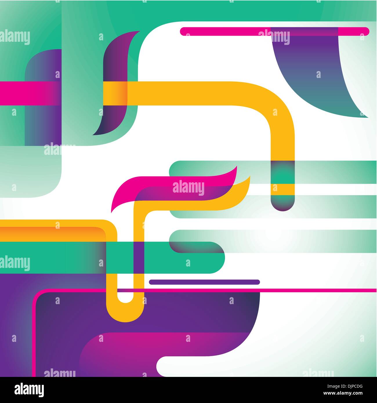 Illustrated modish abstraction in color Stock Vector