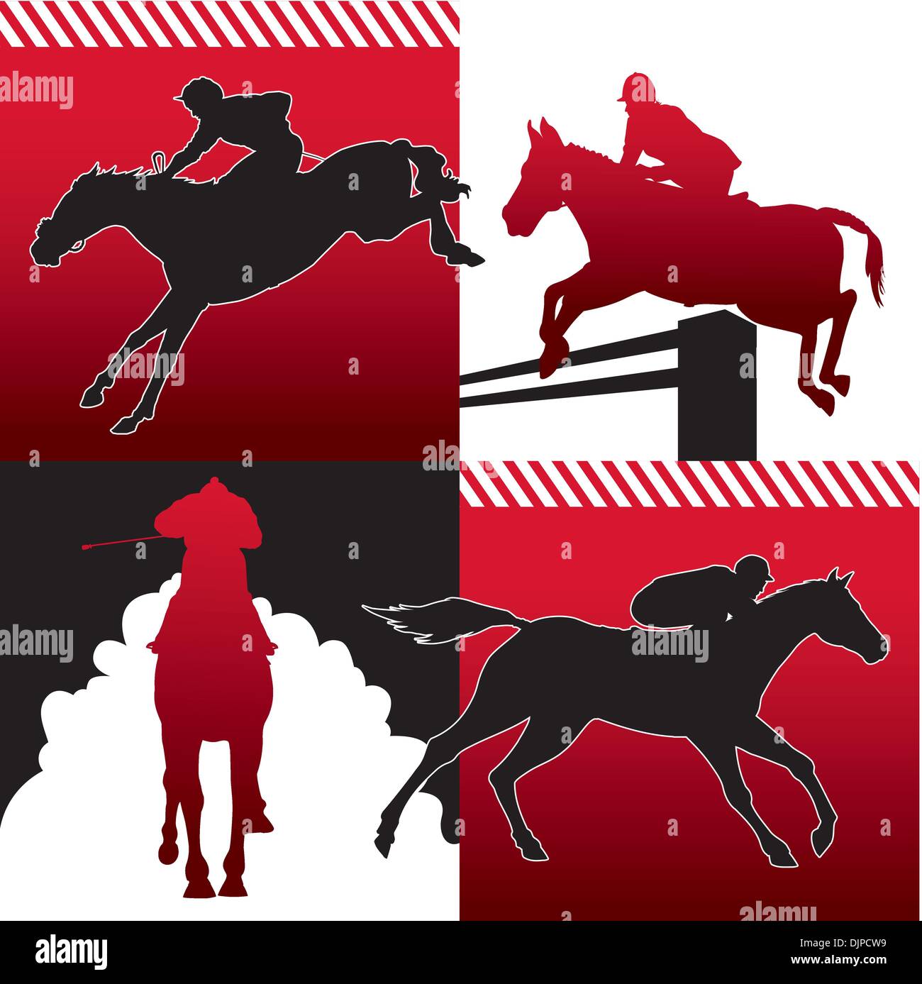 Horse riding championship Stock Vector Images Alamy