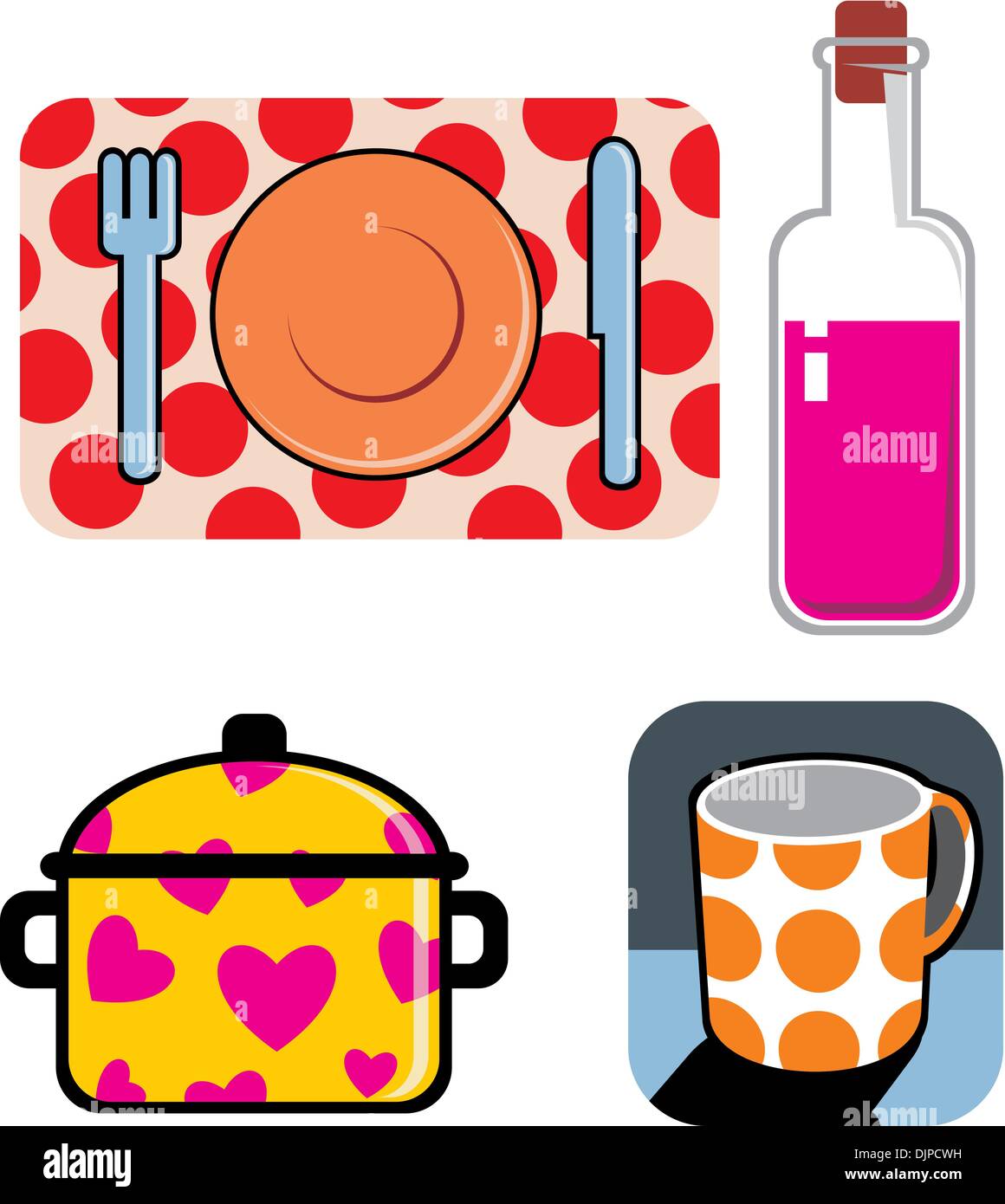 kitchen objects Stock Vector
