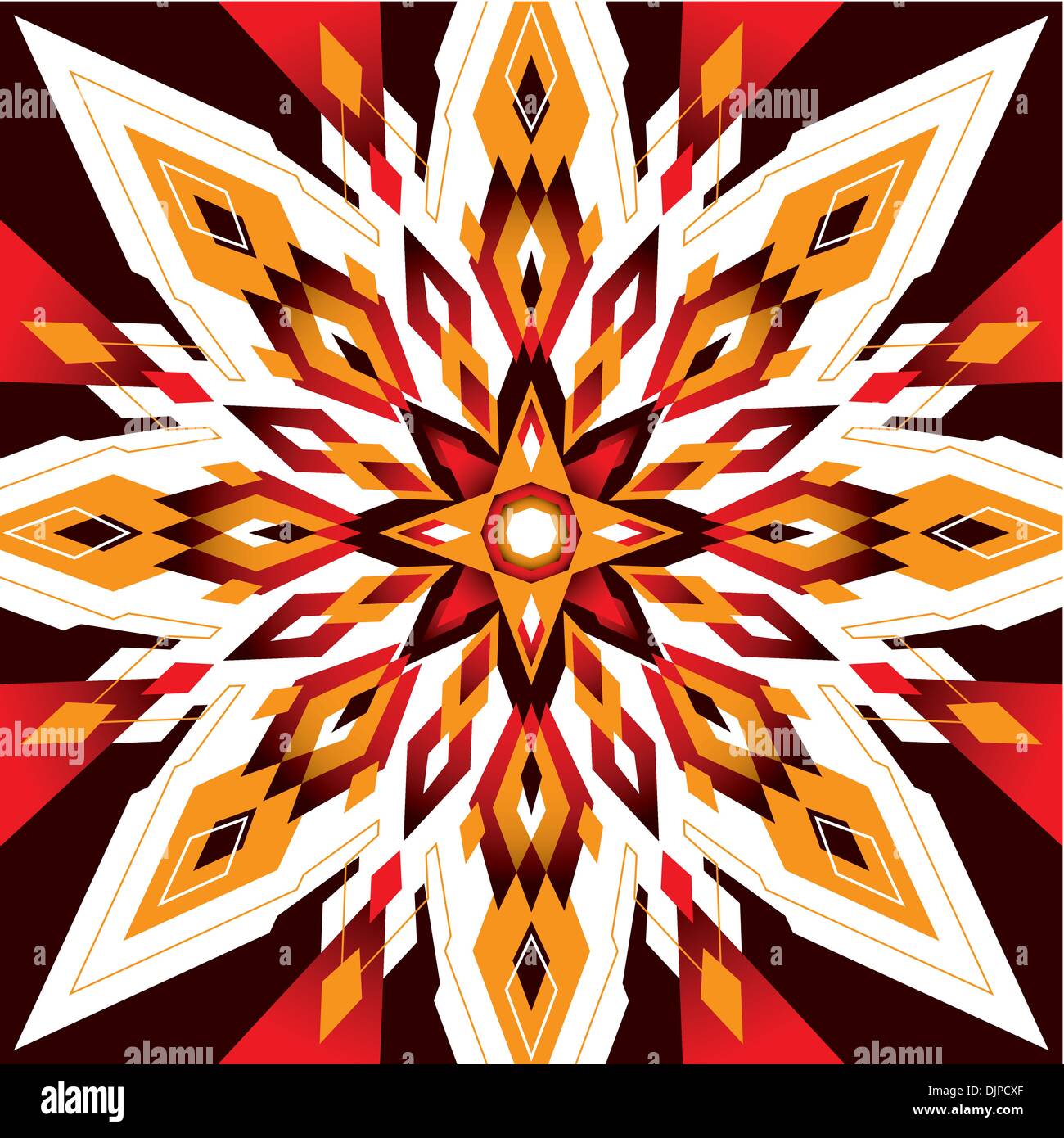 Modern arabesque with geometric shapes Stock Vector
